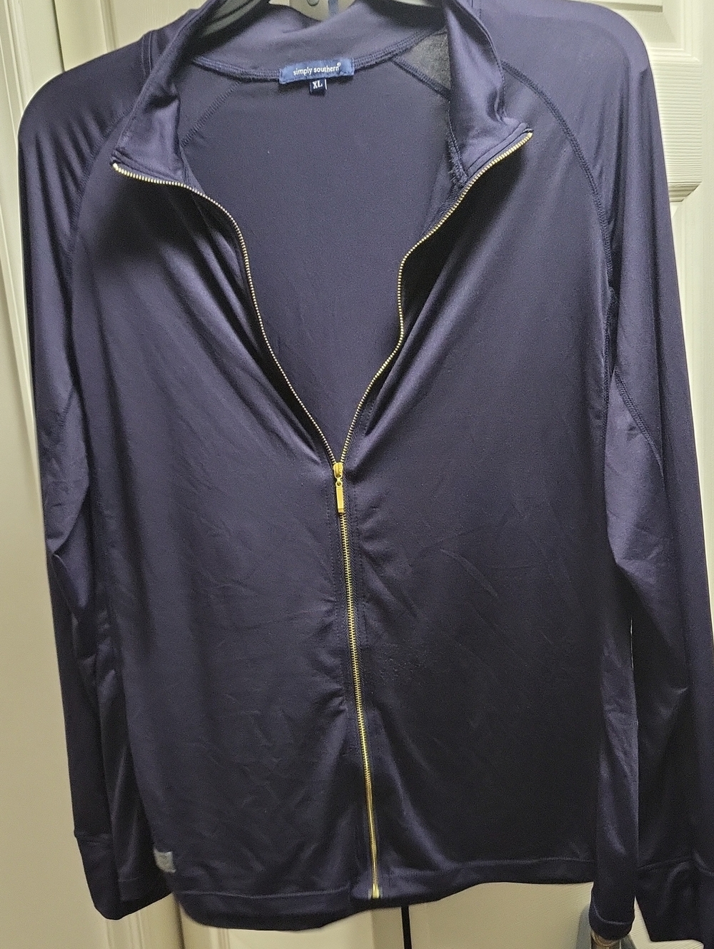 Simply Southern Navy Jacket with Gold Zipper